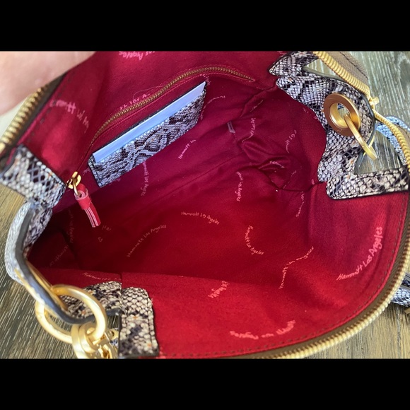 Hammitt Bryant Medium Leather Crossbody Bag in Daisy Snake w/ Acrylic Strap EUC - Picture 4 of 5